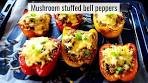 Mushroom stuffed bell peppers #stuffedbellpepper ...