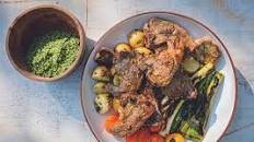 Mustard-glazed lamb chops