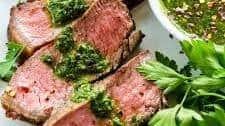 New York Strip Steak with Chimichurri Sauce