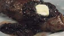 New York Strip Steak with Red Wine Mushroom Sauce