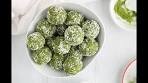 No Bake Coconut Matcha Energy Balls with Almond Flour