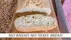 No-Knead No-Yeast Homemade Bread with Olive Oil & Herbs