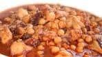 Octopus stew with chickpeas