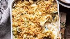 One Pot Baked Spinach and Artichoke Mac and Cheese