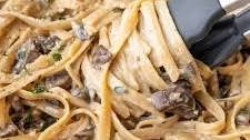 One Pot Creamy Mushroom Pasta