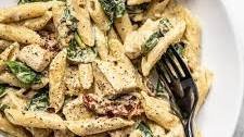 One Pot Creamy Pesto Chicken Pasta