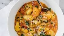 One Pot Creamy Tomato Spinach Gnocchi