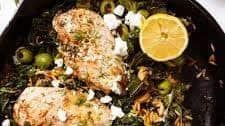 One Skillet Lemon Chicken with Orzo & Kale