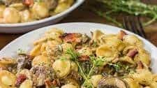 Orecchiette with Mushroom Thyme Sauce