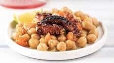 Paliria Greek Island Chickpeas with grilled octopus