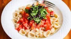 Pasta Primavera with Fresh Tomatoes, Basil and Garlic Recipe