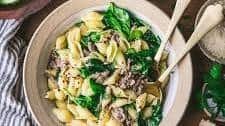 Pasta with Sausage and Spinach