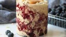 PB and J Overnight Oats