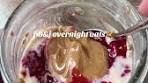 pb&j overnight oats 😮‍💨 * 1 cup rolled oats * 2 tbsp. chia seeds ...