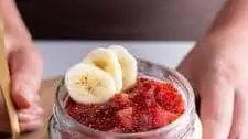 Peanut Butter and Jam Overnight Oats