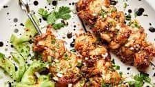 Peanut Sauce-Marinated Chicken Skewers