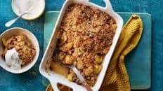 Pear, apple and ginger crumble