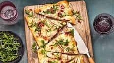 Pear, Bacon, And Gorgonzola Flatbread