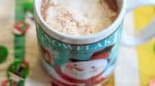 Peppermint eggnog hot chocolate