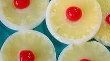 Pineapple Slices with Coconut Gelatin