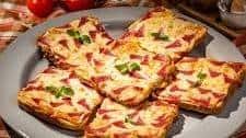 Pizza Toast with Salami and Mozzarella