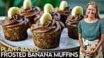 Plant-Based Banana Muffins w/ Chocolate Peanut Butter ...