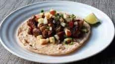 "Plastered" Pork Tacos with Apple-Jalapeno Salsa