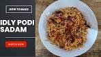 Podi Sadam | Idli Podi Sadam | Rice Recipes | Lunch Box ...