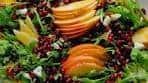 Pomegranate & Pear Green Salad with Ginger Dressing