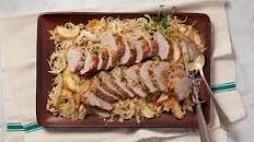Pork Tenderloin with Apples and Sauerkraut