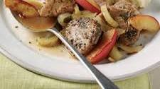 Pork with apples and celery