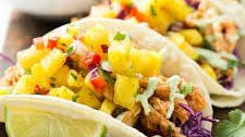 Pulled Chicken Tacos with Pineapple Salsa