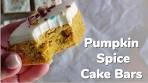Pumpkin Spice Bars w/Cream Cheese Frosting (Fall Recipes)