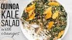 quinoa kale salad with oranges and lemon tahini dressing