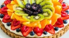 Rainbow Cheesecake Fruit Pizza