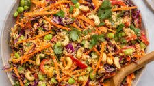 Rainbow Quinoa Salad with Red Curry Dressing