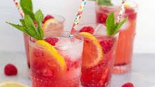 Raspberry Lemonade Spritzers