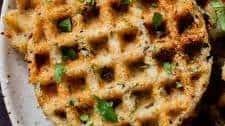 Rava Idli Waffles (Indian Savory Semolina waffles)