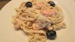 Receta Fettuccine Alfredo con Camarones & Surimi