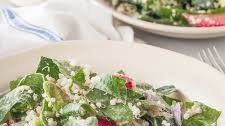 Recipe: Collard Green Salad with Strawberries & Tahini Dressing