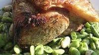 Roast pork with apple, ginger and onion sauce