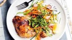 Roast yuzu chicken with Japanese slaw