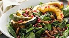 Roasted Acorn Squash Salad with Pomegranate and Pecans