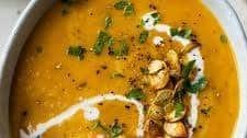 Roasted Acorn Squash Soup with Coconut Milk