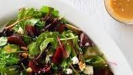 Roasted Beet Salad with Walnuts, Goat Cheese & Honey-Dijon Vinaigrette