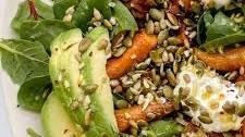 Roasted Carrot + Avocado Salad with Yogurt + Citrus Vinaigrette (Vegetarian, Gluten-Free) Inspired by ABC Kitchen