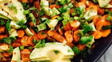 Roasted & Raw Carrot Salad with Avocado