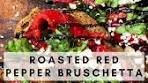 Roasted Red Pepper Bruschetta 🔥 Start by charring the ...