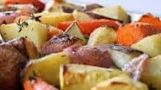 Roasted Root Vegetables With Truffle Oil & Thyme