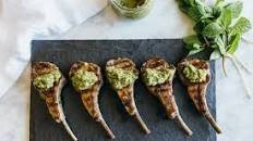 Rosemary Grilled Lamb Chops with Mint Apple Sauce